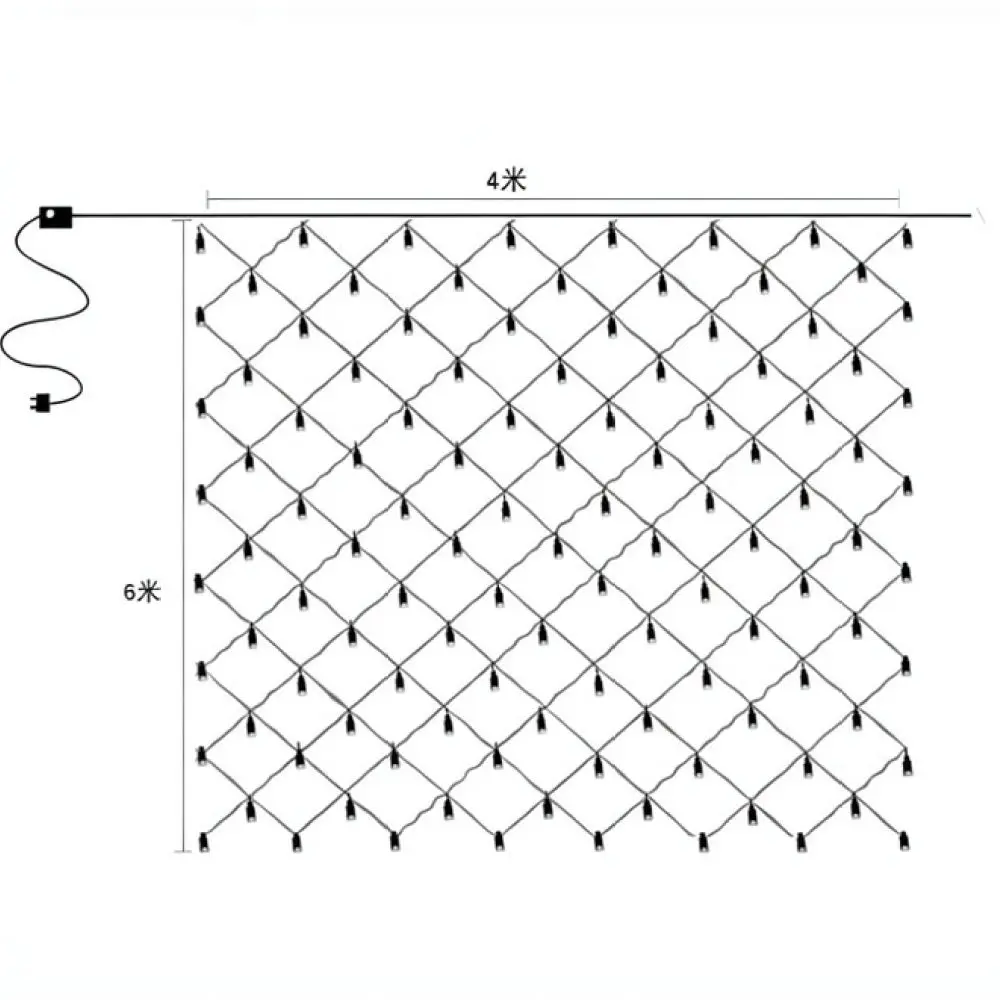 Decorative LED Net Lighting Outdoor Waterproof Mesh String Lamp For Garden Courtyard Wedding Celebration Festival Decor