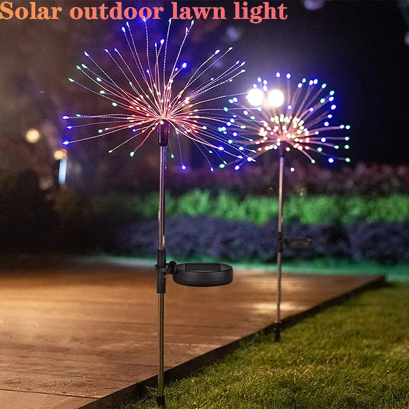 

LED Solar Power Firework Lights Garden Decoration Fairy Lights Waterproof Outdoor Dandelion Lawn Lamp for Patio Garden Decor