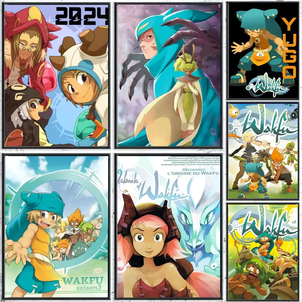 pretty video game w-wakfu Poster Reteo Wall Art Aesthetic Room Decor Print Living Room Bedroom Home Decoration