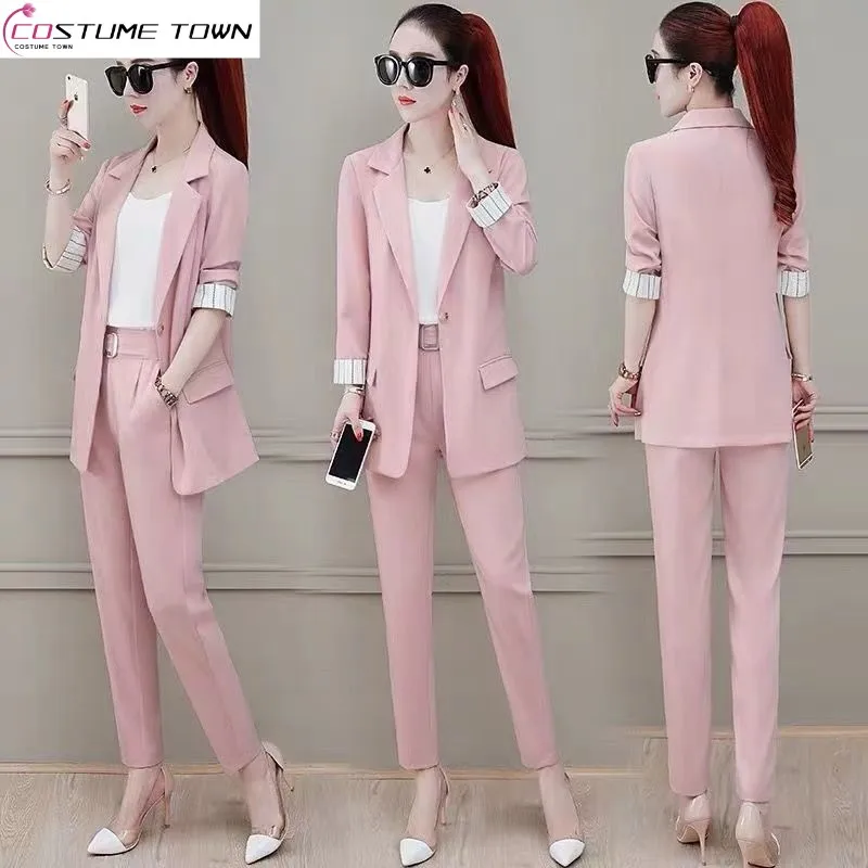 Women\'s Suit 2023 New Spring/Summer Small Suit Outerwear Three Piece Suit Outerwear Work Wear Fashion Temperament Work Wear