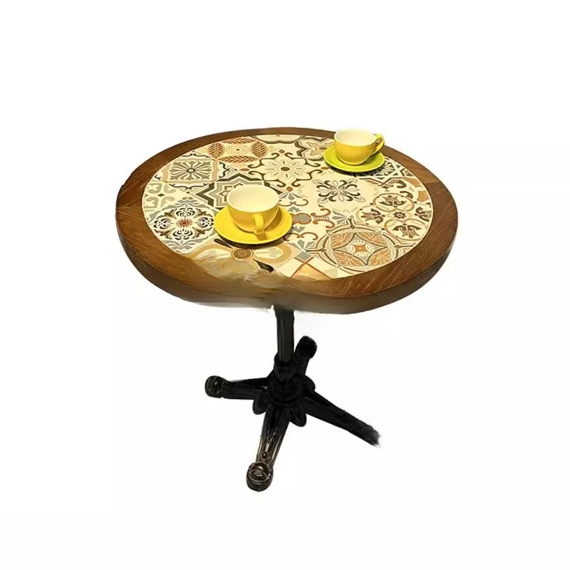 

Internet celebrity American retro round table Bistro Cafe Baking Dessert Snacks