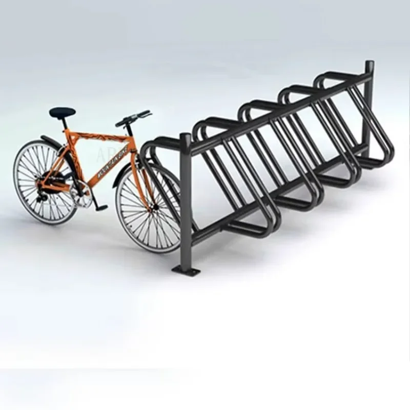 

outdoor big steel bicycle parking rack outside bike stand display street square iron bike storage stand