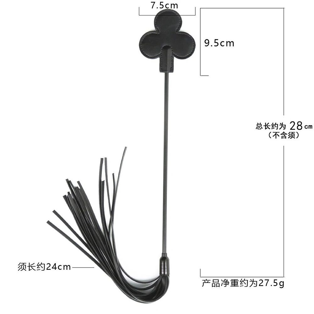 Женское весло, форма узора покера, кисточка для косплея, короткий женский хлыст, Панк летучая мышь, Хлыст