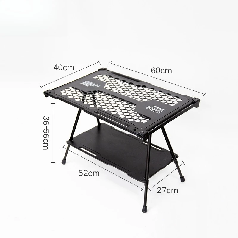 Foldable Aluminum Camping Table & Chair Set - Multifunctional Portable Lightweight Compact Kitchen Gear  Outdoor Picnic  Camping