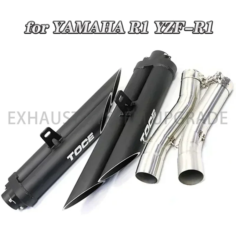 For YAMAHA R1YZF R1 2004 2005 2006 2007 2008 2009 2010 2012 2013 2014 Year Universal Dual-outlet Motorcycle Exhaust Muffler Pipe