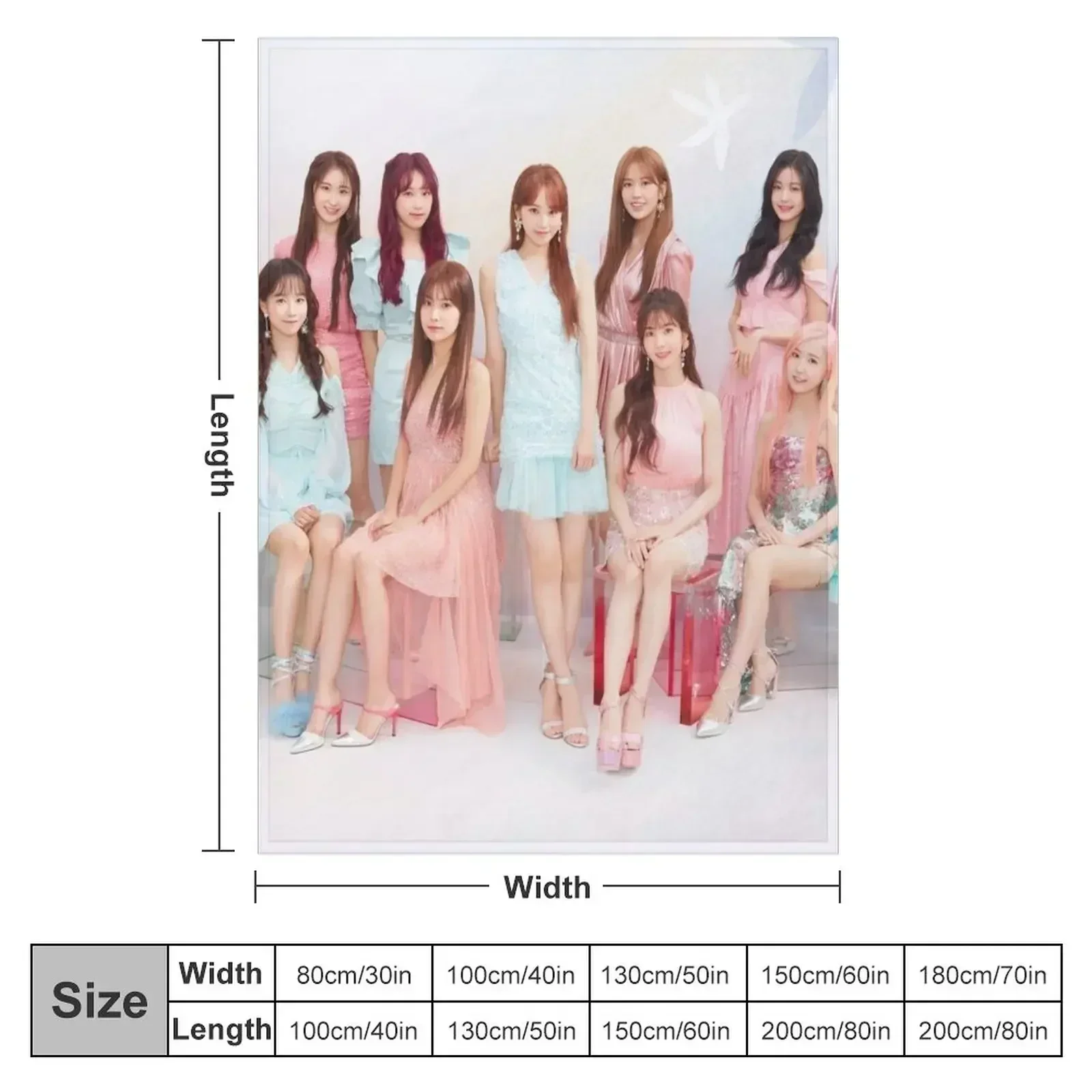 IZ*ONE FIESTA Throw Blanket Luxury Brand Soft Decorative Beds for babies Soft Beds valentine gift ideas Blankets