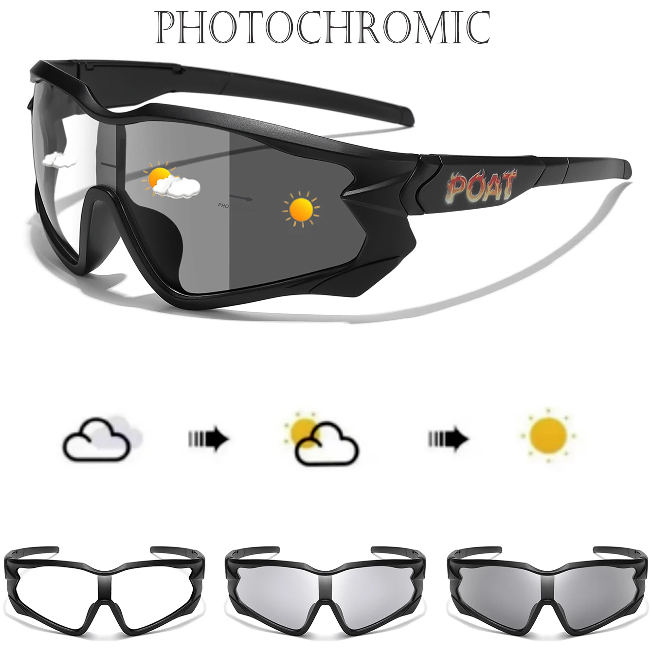 POAT Marke Photochrome Sonnenbrille Männer Frauen Outdoor Radfahren Reiten Reisen Fahren Camping Wandern Brille Camouflage Brillen