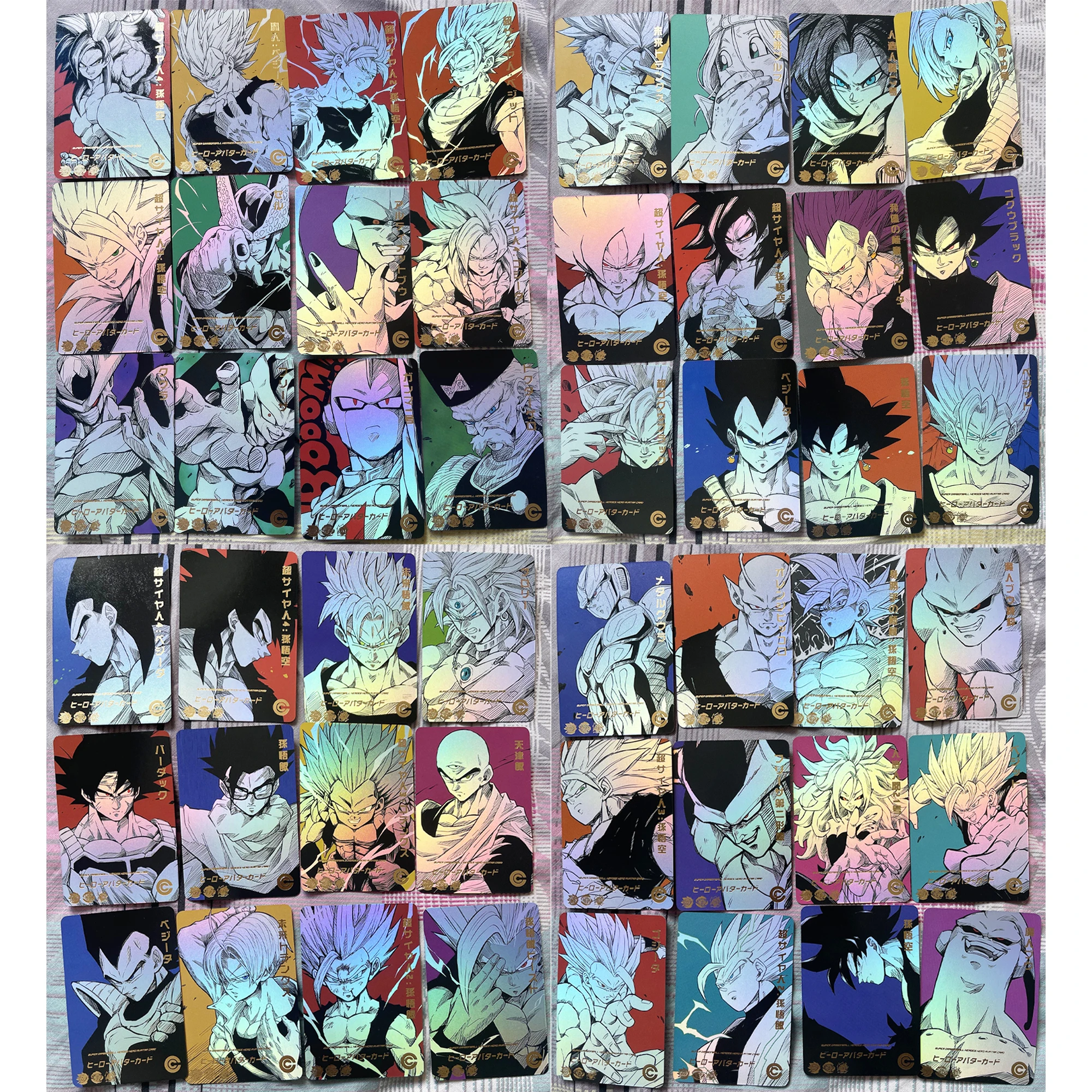 

54Pcs/set Dragon Ball Z Relief Color Flash Card Super Saiyan Goku Vegeta Gohan Frieza Cell Anime Game Collection Card Gift Toys