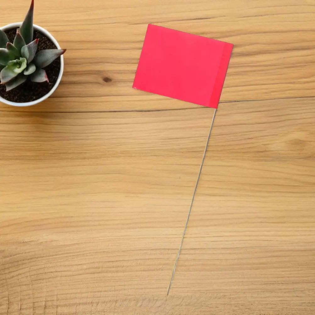 50pcs Marker Flags: High Visibility Survey Flags For Lawn Garden Irrigation Construction Landscaping Sprinkler System Utility