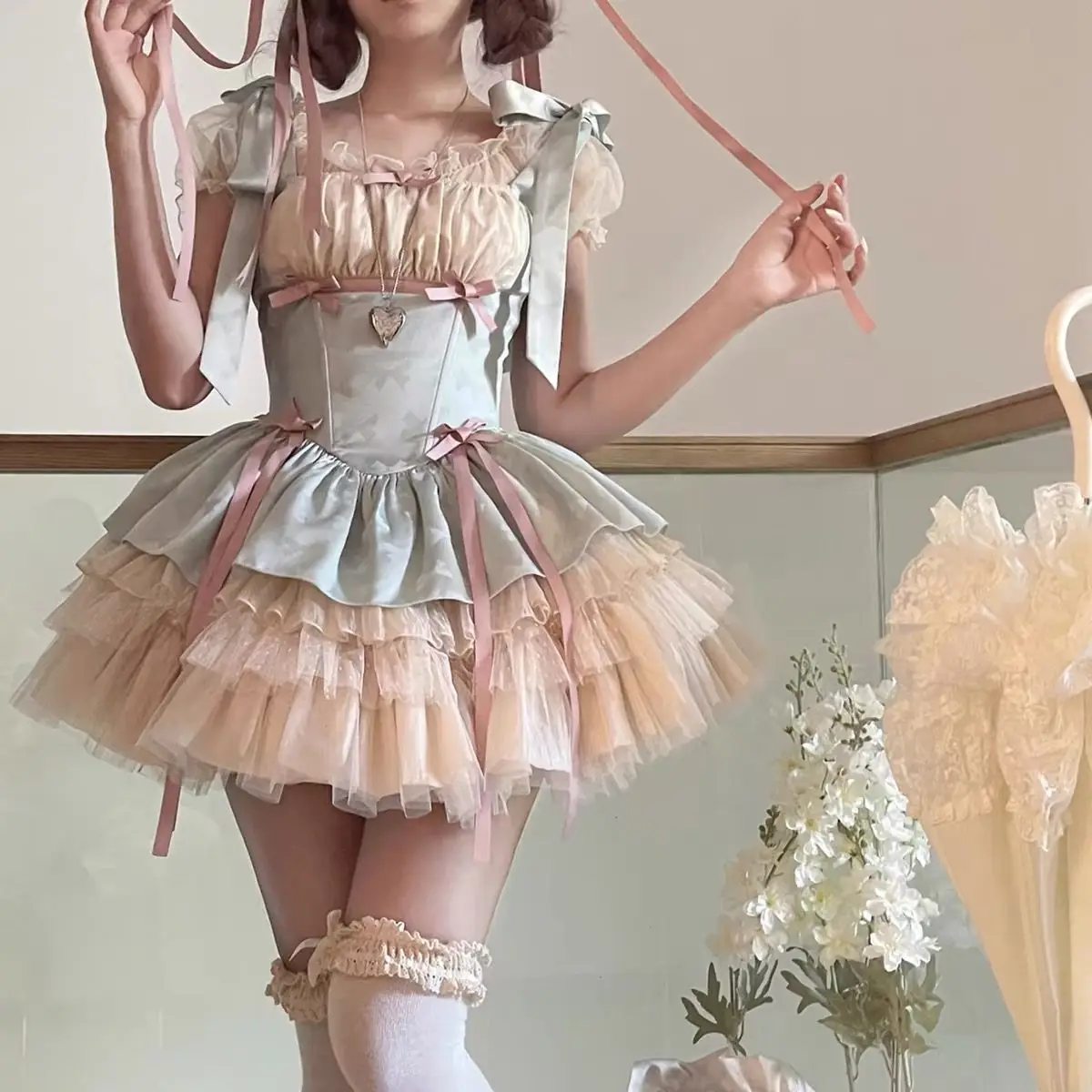 Onalippa 2025 Japanese Fashion Lolita Original Princess Date Ribbon SP Sweet Cute Strap Ballet Dress