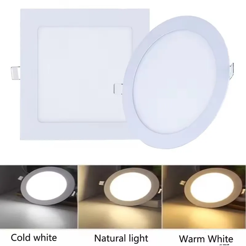 LED Panel Light Concealed Ceiling Light 3W 4W 6W 9W 12W 15W 25W Household Downlight Flat Light Commercial Ceiling Light