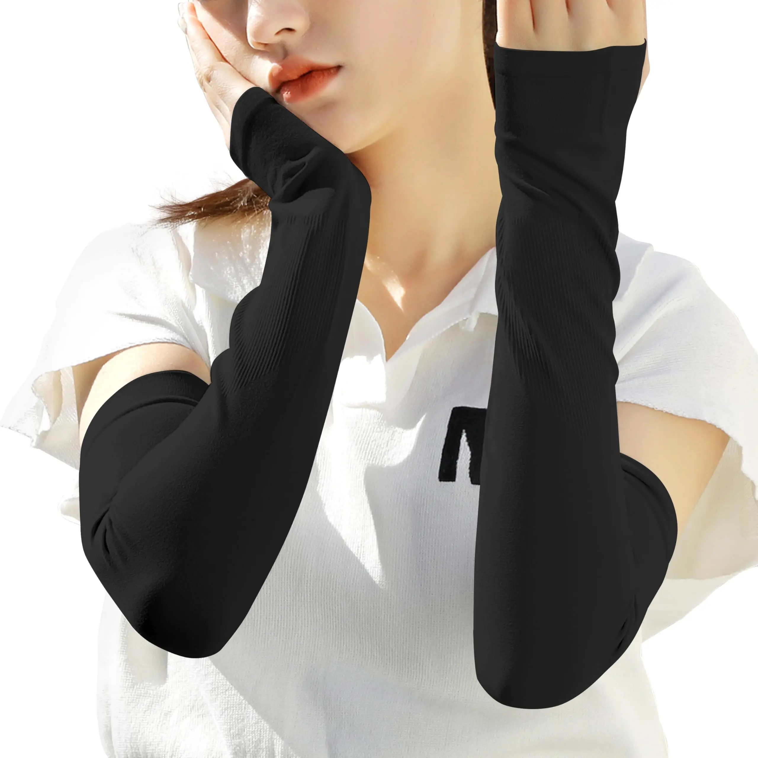 UPF 50+ Sun Sleeves for Arms, Cooling Cycling Arm Covers UV Protection, Breathable & Stretchable for Running, Driving, Outdoor​