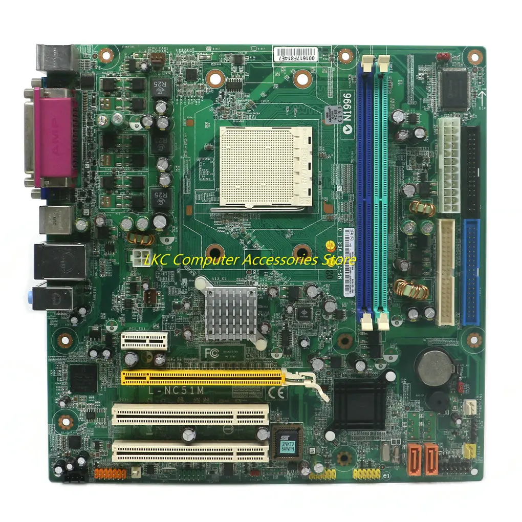 FOR Lenovo ThinkCentre A60 Desktop Motherboard L-NC51M 45R5317 MS-7283 VER:1.0 AM2 DDR2 Mainboard 100% Tested