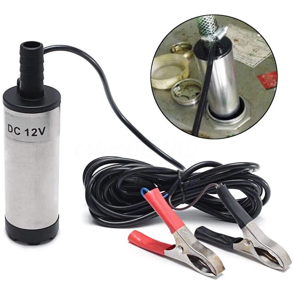 

38mm Submersible Oil Suction Pump 12V/24V DC Oil Pump Clamp-On Diesel Pump Portable Mini Water Oil Transfer Pump