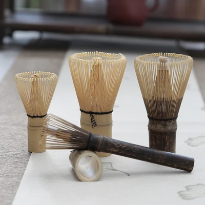 Natural Bambu Matcha Chá Verde Pó Whisk Brush Tool