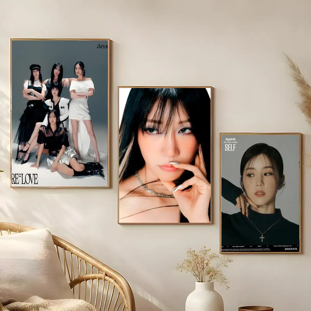 K-pop Group Apink Poster Poster Self-adhesive Art Waterproof Paper Sticker Coffee House Bar Room Wall Decor