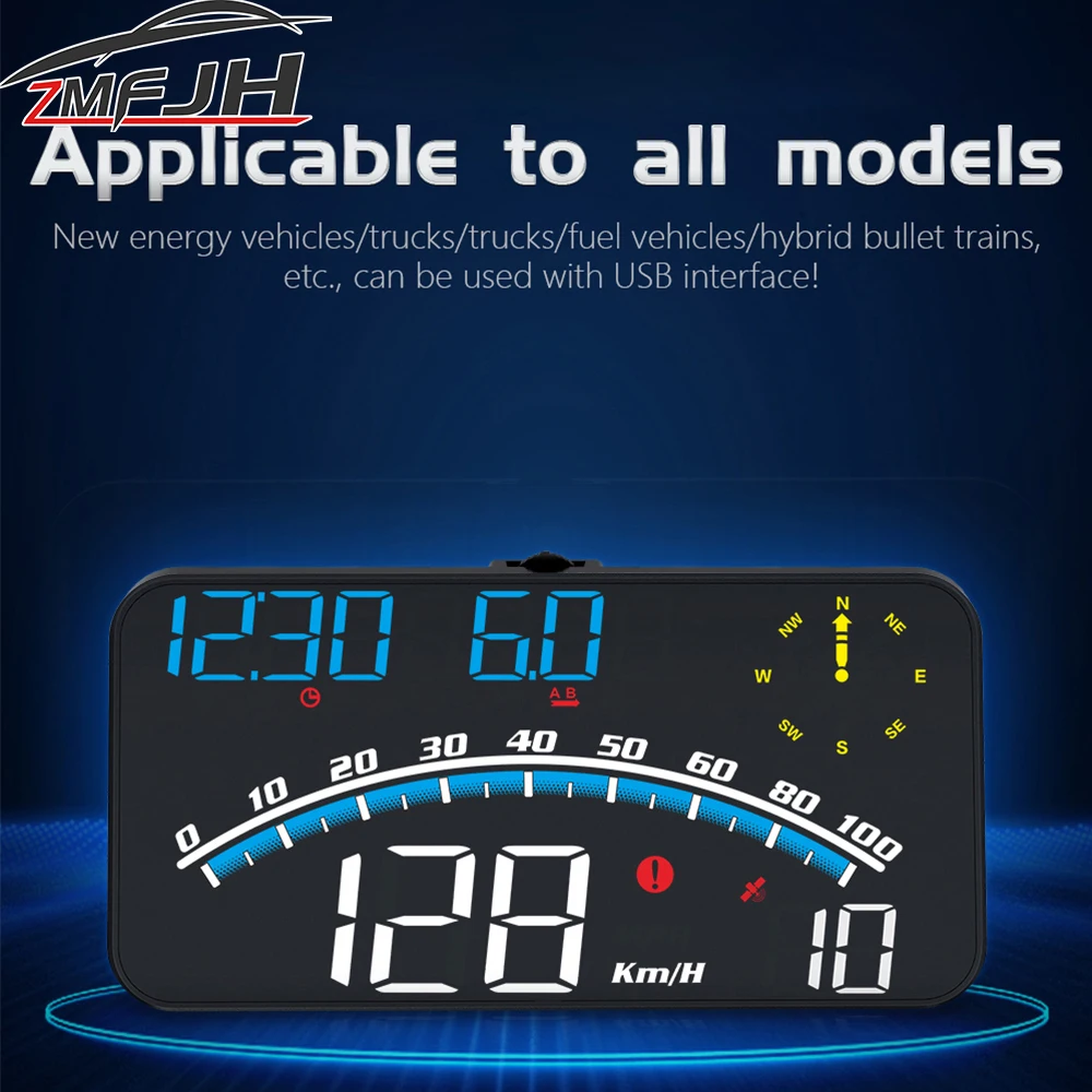 

Digital Speed Meter KMH MPH G10 GPS Head Up Display Speedometer Overspeed Alarm Clock Car On Board Computer For All Cars