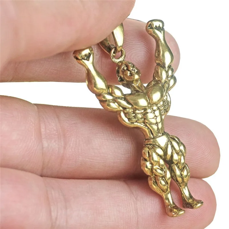 Muscle Man Pendant European and American Fitness Necklace