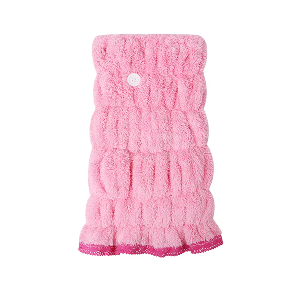 

1Pcs Ultra Absorbent Fast Drying Nylon Polyester Fiber Hair Drying Towel Bath Cap Wrap Comfortable Texture Fixed Button Home Gym