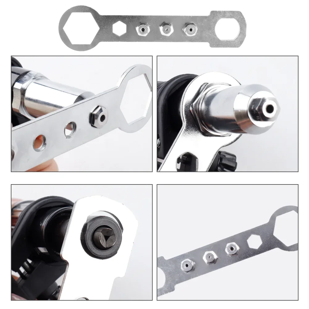 Professional Rivet Gun Adapter, Quick and Easy To Pull Rivet Drill Adapter, 2.4/3.2/4.0/4.8mm, Cordless Rivet Gun