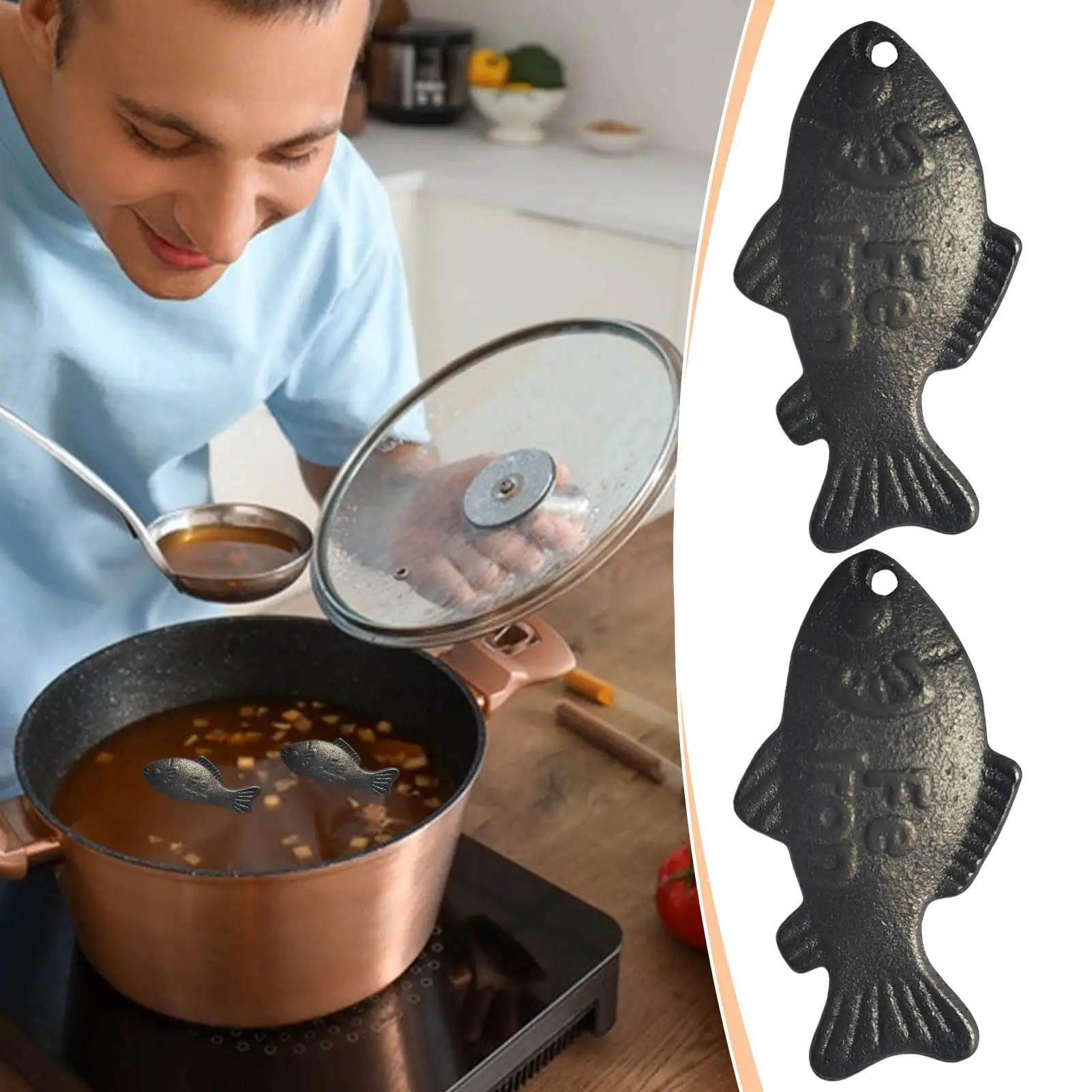2 Pieces Iron Fish Natural Source Of Iron Fish Effective Reusable Kitchen Accessories For Deficiency Children Vegetarians