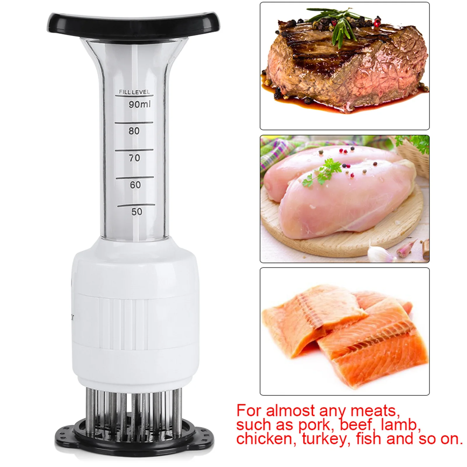 Fleisch Marinade Nadel Injektor Fleisch Tender izer Fleisch Marinade Tender izer Nadel Injektor Steaks Geschmack Spritze Koch Küchen werkzeug