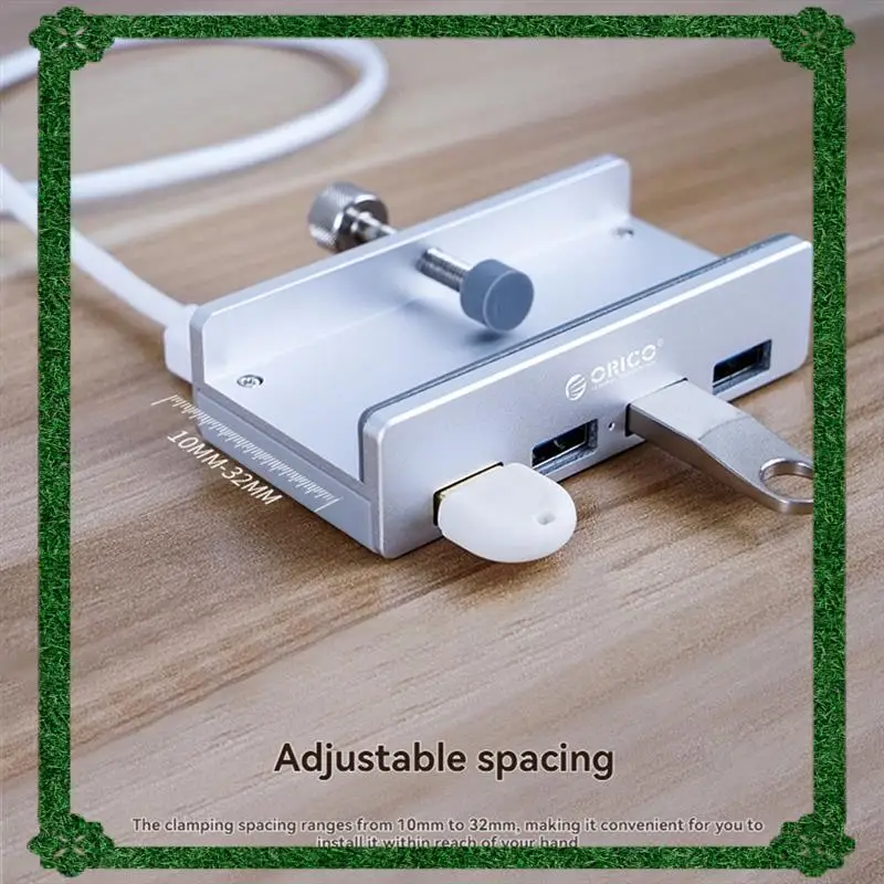 24-Hour Delivery ORICO USB 3.0 HUB 5Gbps With Power Supply Clip Expansion Splitter 1 To 4 Multiple Extend Dock For Desktop PC Ac