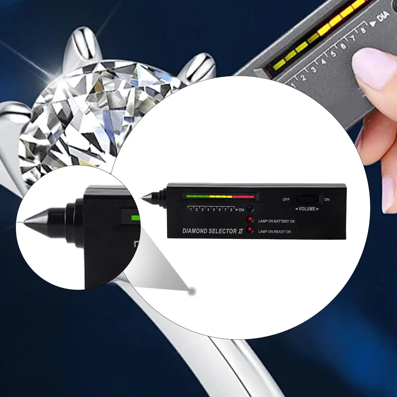 

Diamond Tester Pen Gemstone Tester Portable Testing Tool Stone Diamonds