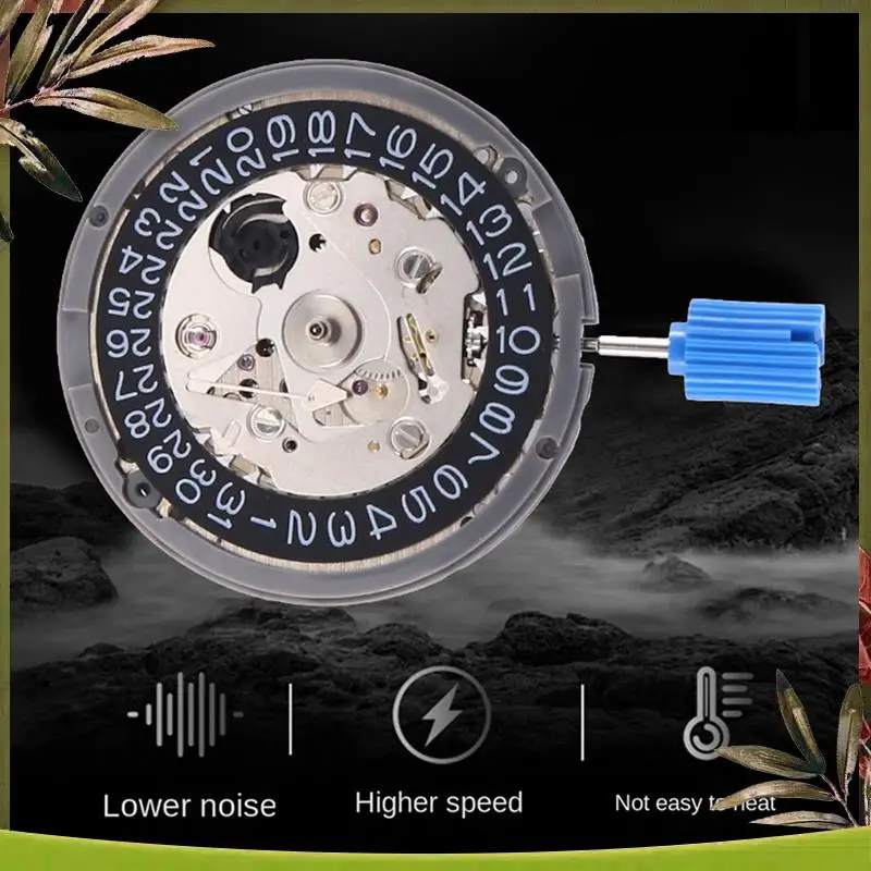 

New-NH35A Механический механизм для часов Высокая точность Дата на 3 колеса даты 24 камня Автоматический автоподзавод Черный