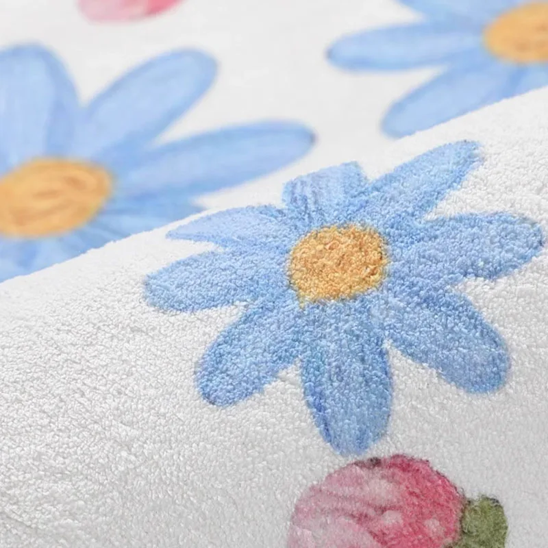 الكرتون الكرة المطبوعة سجادة غرفة معيشة مريحة فو الكشمير المضادة للانزلاق سجادة باب مقاومة للبقع سهلة التنظيف السرير القدم البساط