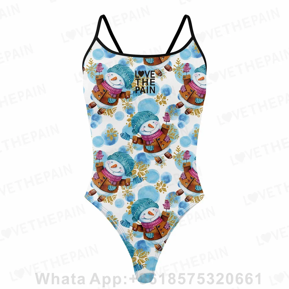 Love The Pain Women Swimsuit Bikini Sexy One-piece Comfort Suit Functional Training Swimwear Open Water Swimming Bathing Suit