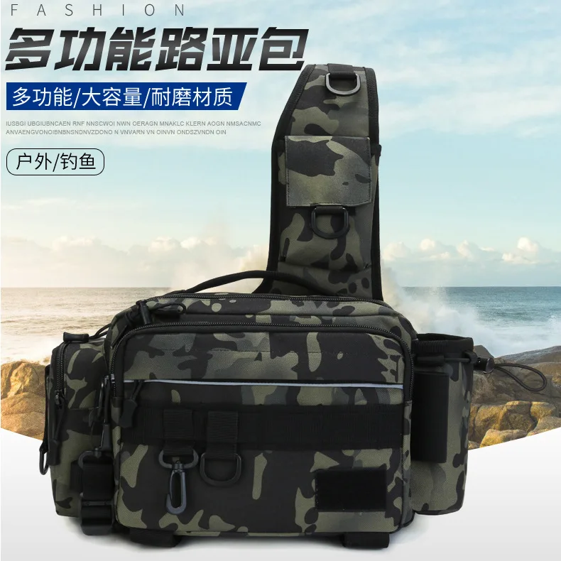 

Large Capacity Multi-functional Waist Bag Tactical Backpack Crossbody Bag Fishing Rod Fishing Gear