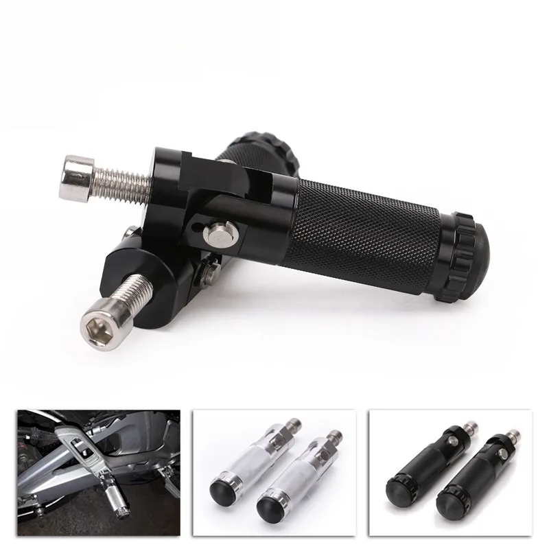 Heißer Verkauf Aluminium Elektrische Motorrad Fußrasten für 8mm Montage Schrauben Universal Motorrad Fußrasten Anti-Skid CNC Hohe qualität