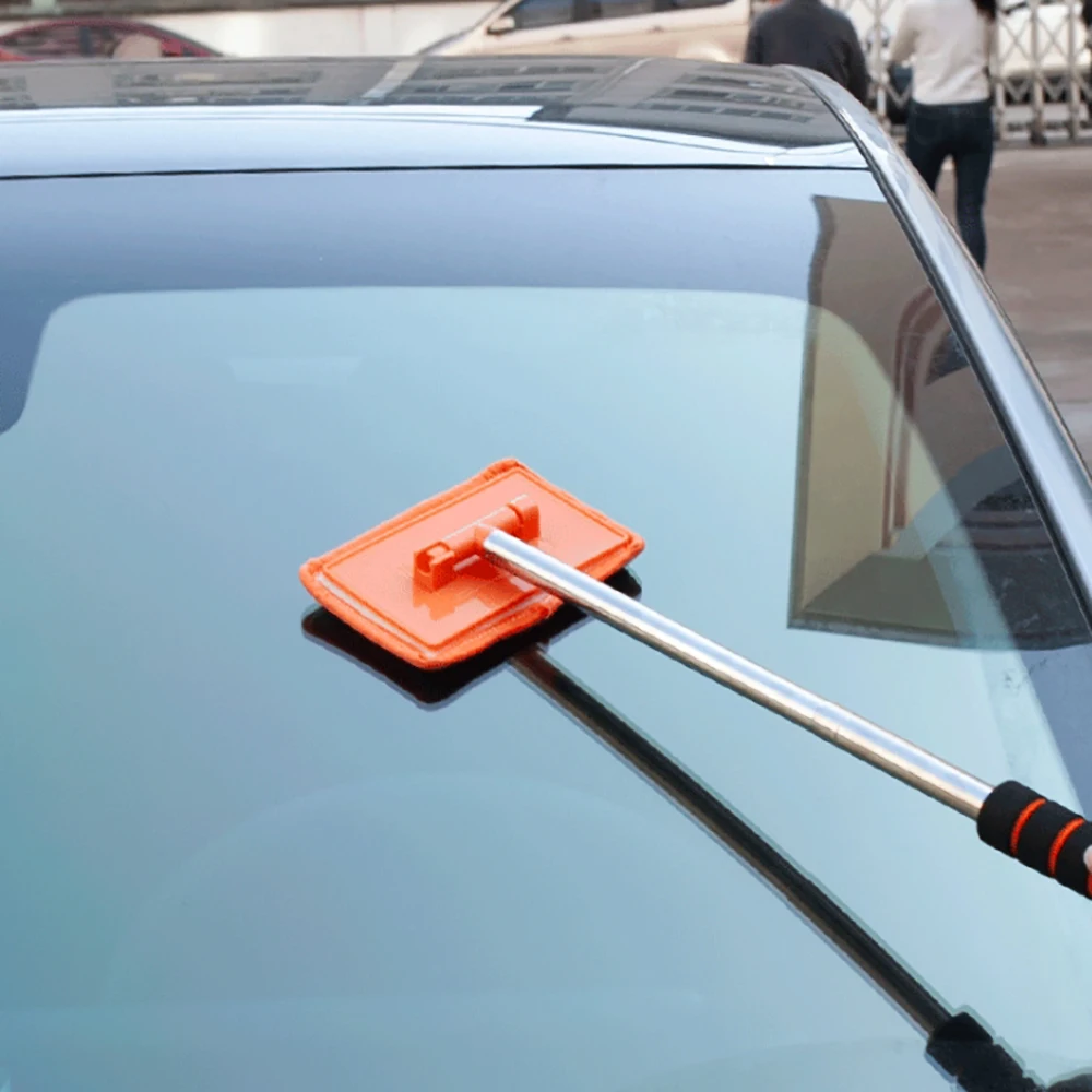 

Щетка для чистки автомобиля, щетка для мытья стекла, щетка для очистки переднего лобового стекла, противозапотевающая щетка для протирки стекла, зеркала, черная, 1 шт., черная