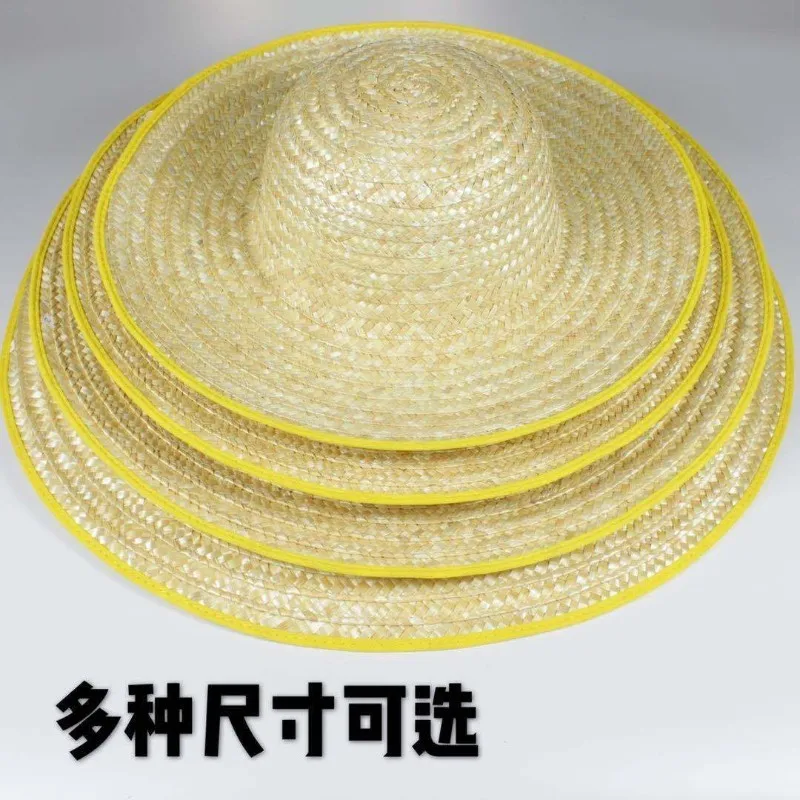 Wide Brim Breathable Natural Wheat Straw Hat Uv Protection Sun Hat For Farming Gardening Fishing Camping Beach Outdoor Use Adjus