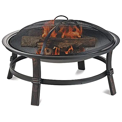 WAD15121MT Brushed Copper Wood Burning Outdoor Firebowl