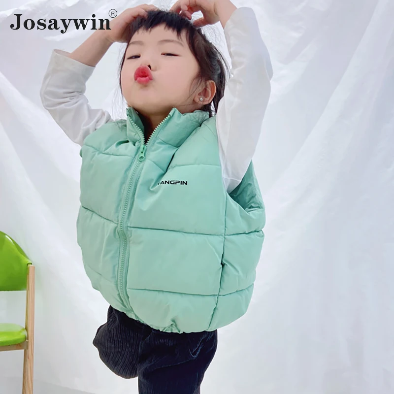 Josaywin Children Vest for Boys Girls Autumn Winter Jacket Vest Coat Kids Sleeveless Jacket Cotton Waistcoat Kids Outerwear