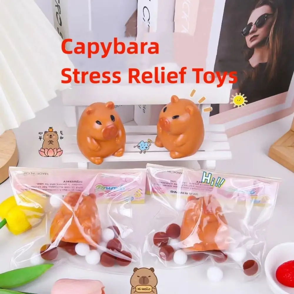 Cartoon Capybara Squishy Toy Stress Relief Party Favors Gifts Squeezing Toy Sticky Decompression Toys For Adult Kids