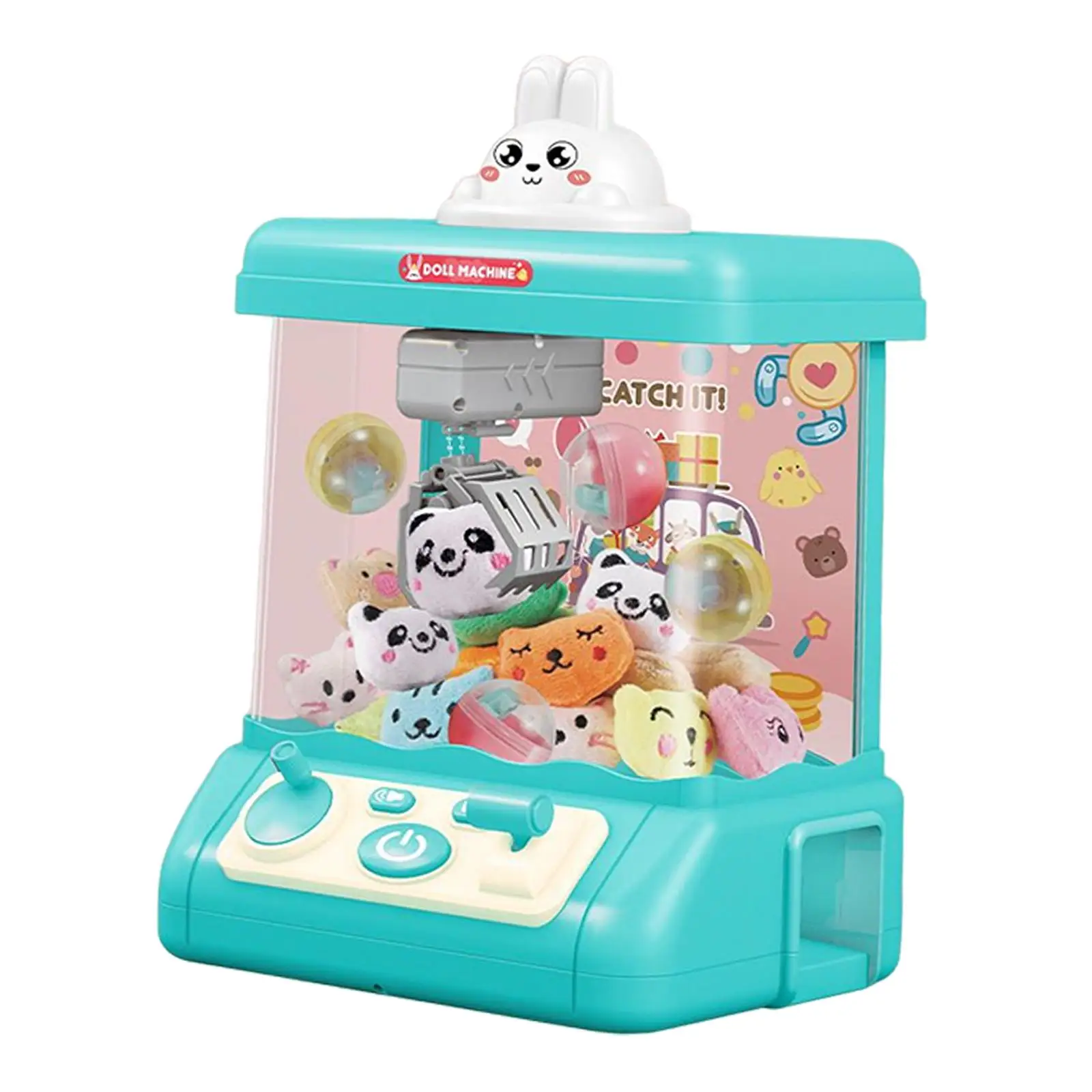Claw Machine Catching Doll Machine Electronic Arcade Game with Lights and