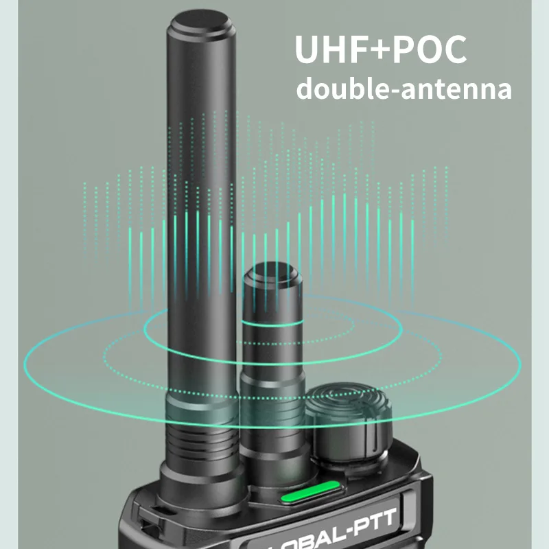 Imagem -03 - Portátil Walkie Talkie Radio Long Range Presunto Comunicação Amador Two-way Chamada de Polícia Ptt g2 Poc Uhf 4g Global