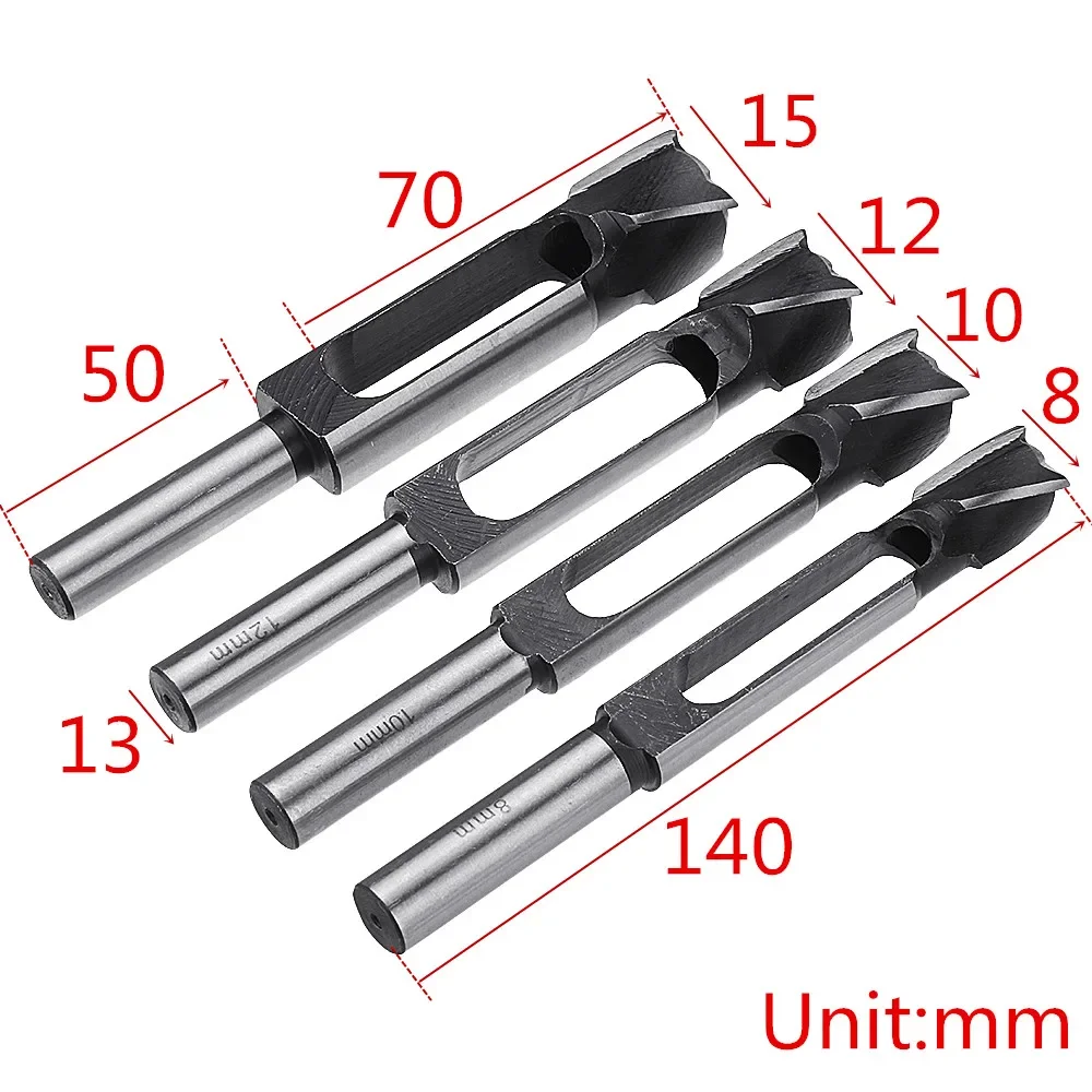 8/10/12/15mm Tenon Dowel And Plug Drill 13mm Shank Tenon Maker Tapered Woodworking Cutter