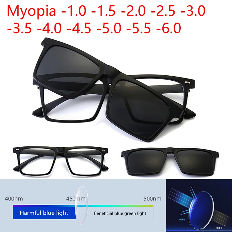 2302A Anti Blue Light Dual-purpose Magnet Set Mirror Men Women Multi-lens ColorSunglasses Magnetic Can Custom