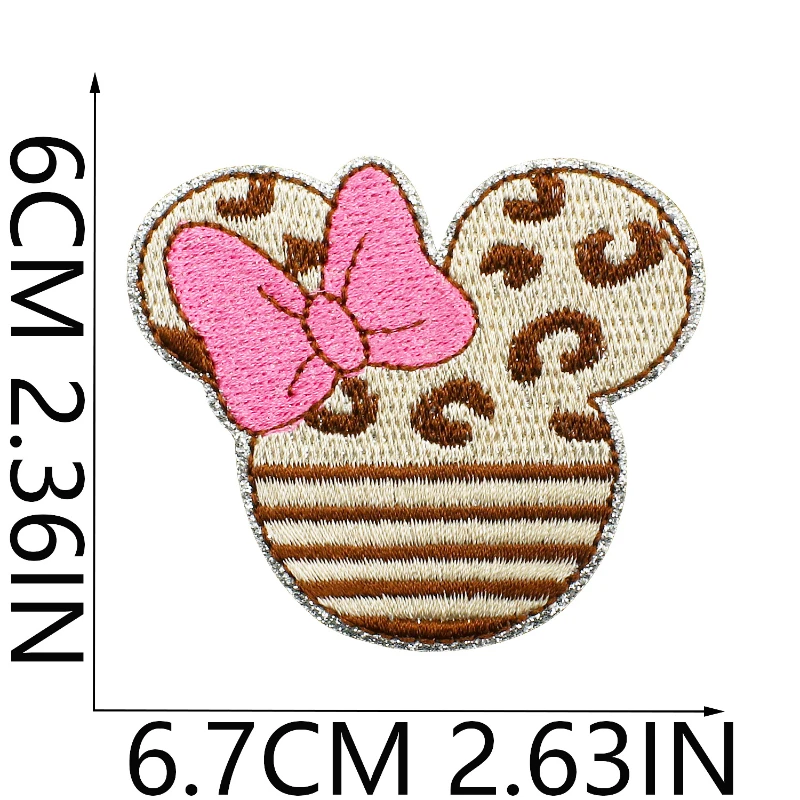 New Cute Cartoon Leopard Print Series Embroidered Patch Cartoon Iron On Patch For Clothing Fabric Patches Prefer For Xmas Gifts