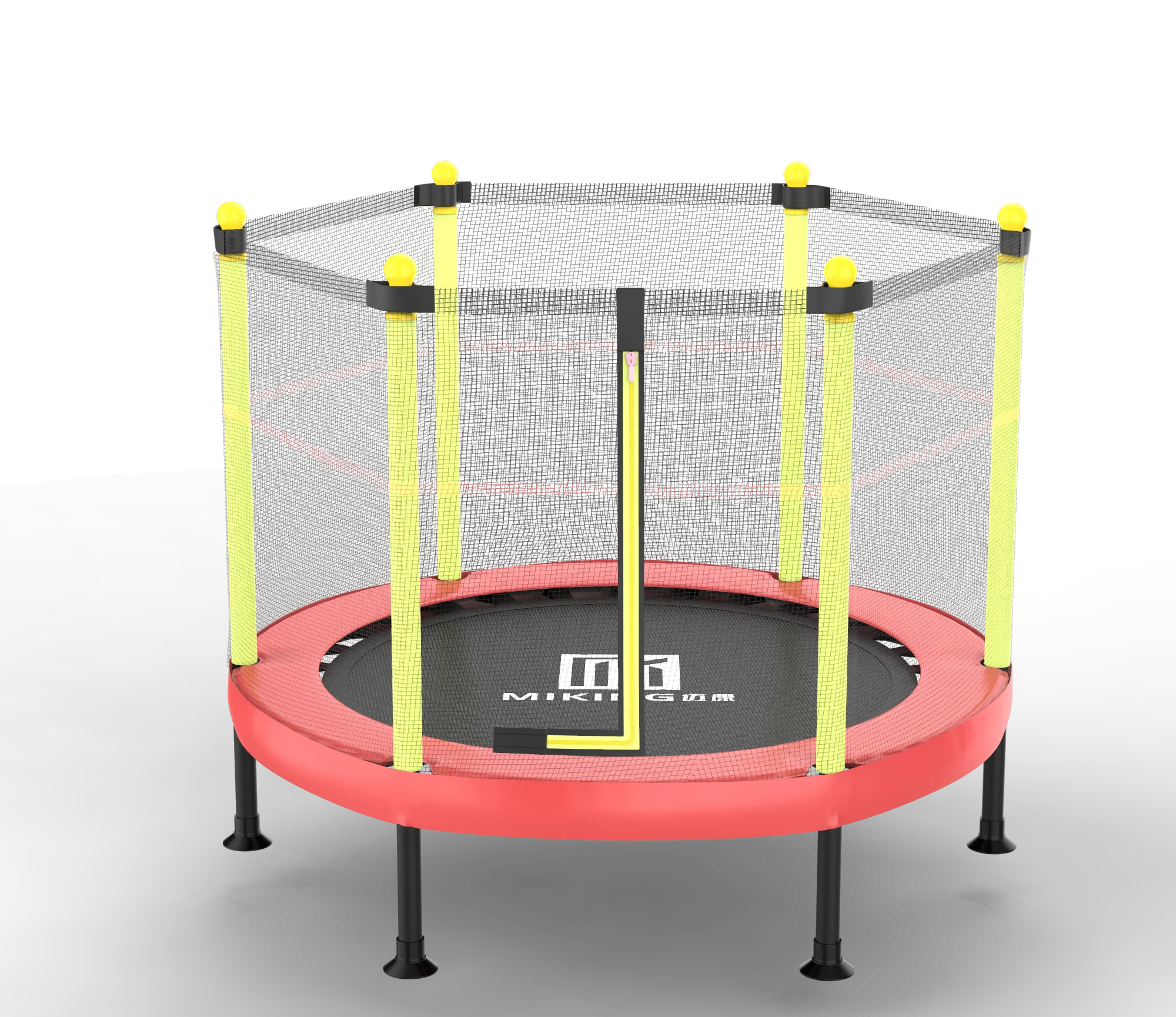 

48 Inch With Protect Net Round Indoor Outdoor Trampoline Bounce Board Jumping Board Fitness Home Gym Equipment