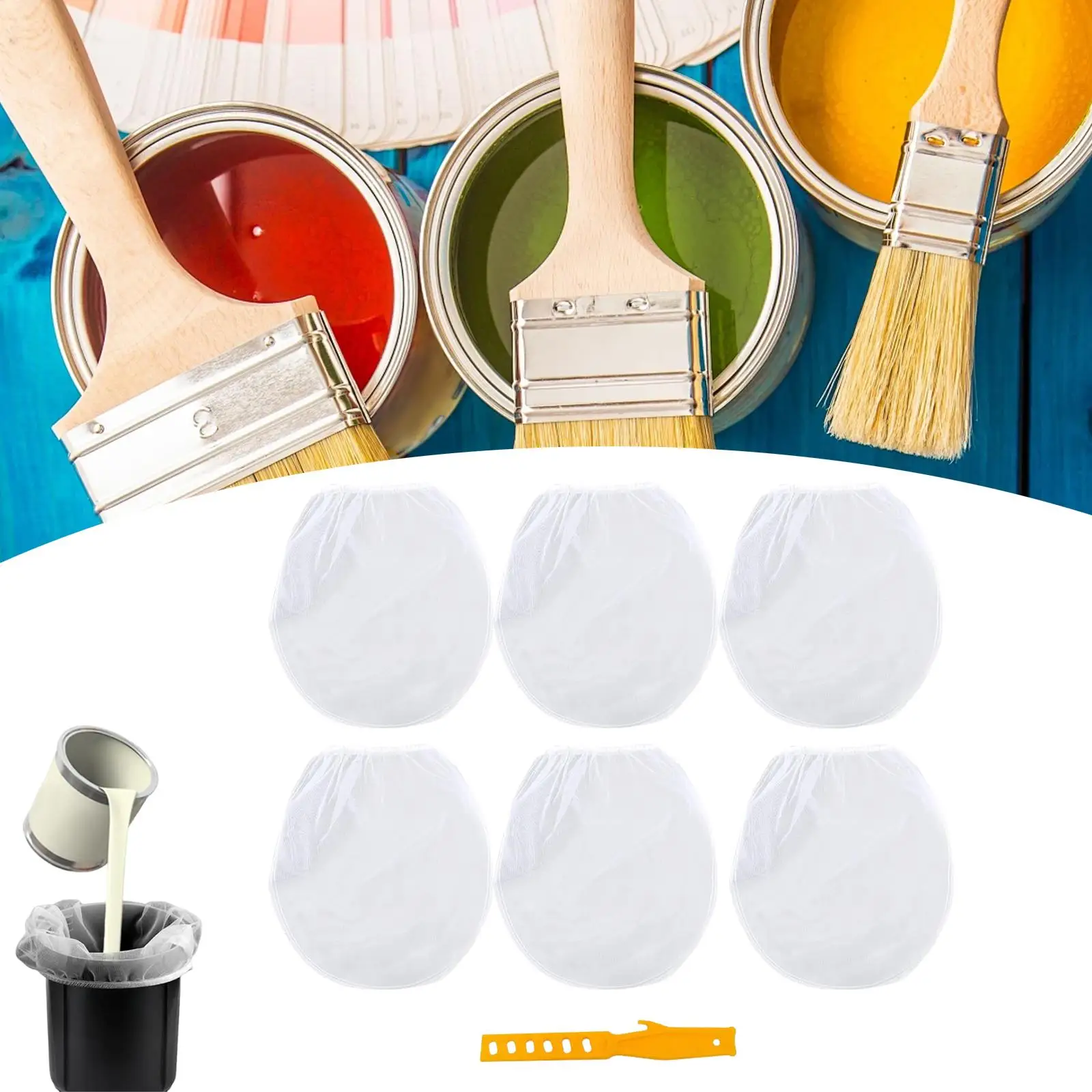 6-delige verffilterzakken Professioneel Veelzijdig Direct vervangen Utility-vloeistoffilterzak Fijnmazige zeef voor hydrocultuur