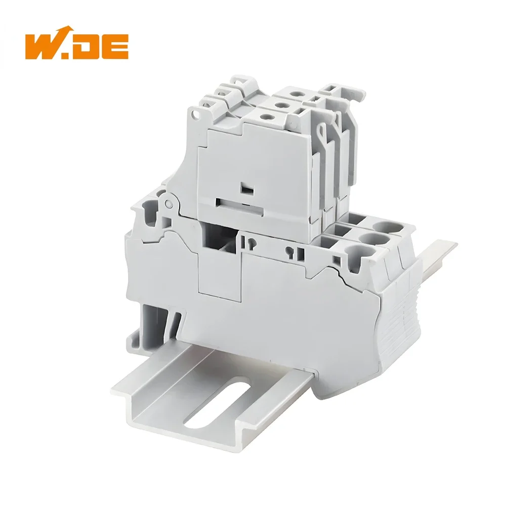 10Pcs ST 4-HESI 5X20 Fuse Terminal Block With Disconnect Lever Spring Connection Fuse Holder NS 35 DIN Rail Connector ST4-HESI