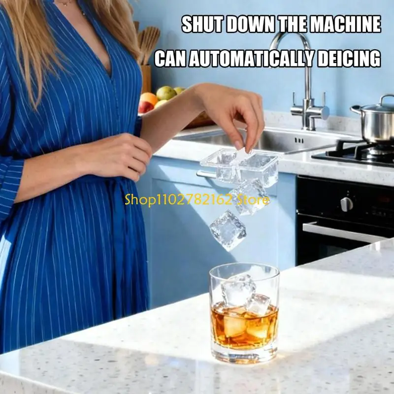 547B Small Ice Machine for Countertop Drinks, Camp Tables and Travel Use