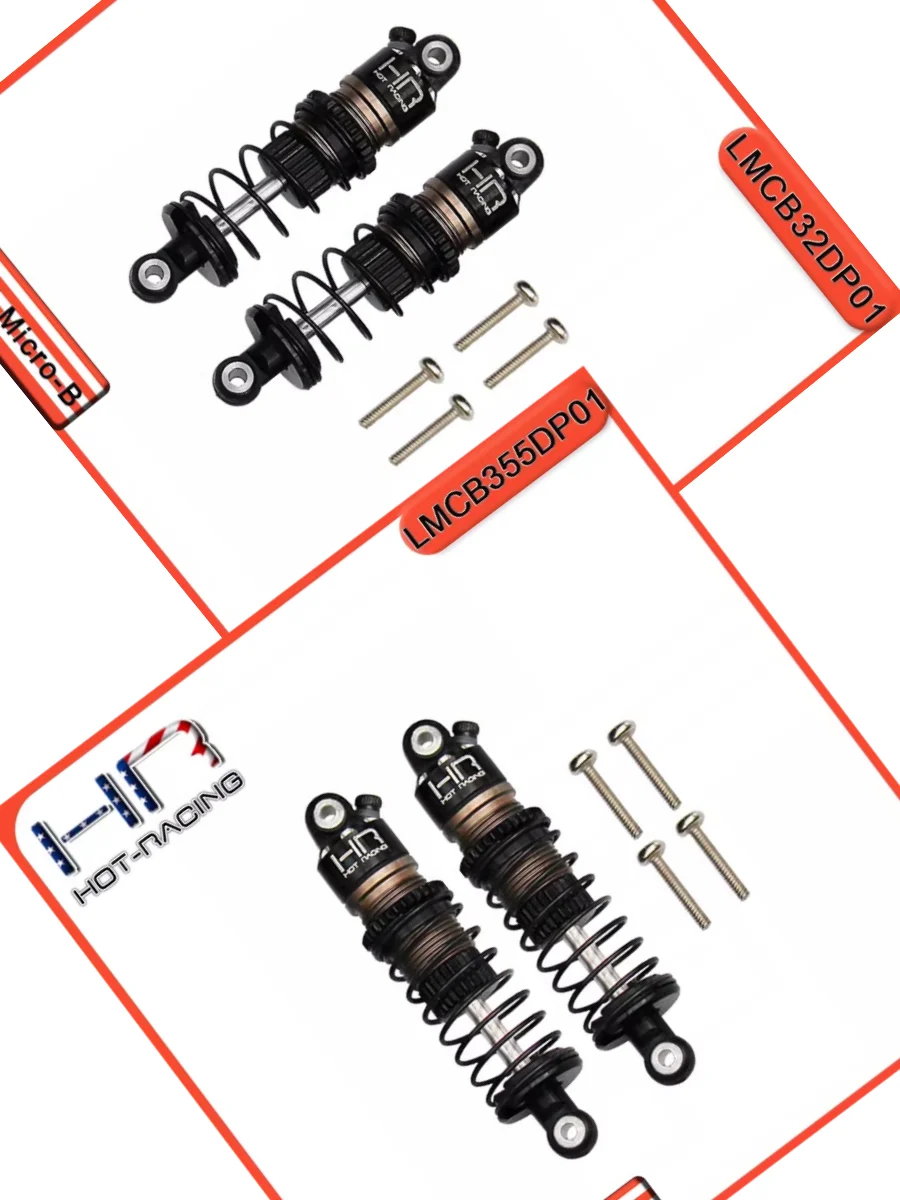 Hot Racings Pair Of Optional Hop-up 32 35.5mm Aluminum Shocks For Losi 1:24 Micro-B