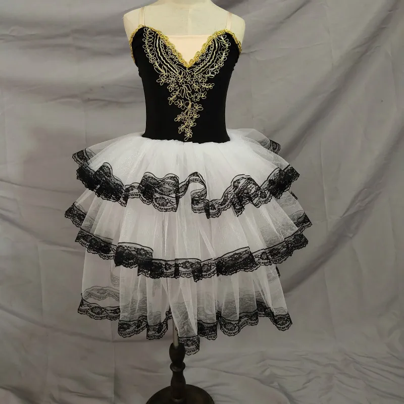 

Детское профессиональное балетное платье, длинная блинная пачка, детское балетное платье для малышей, костюм на Хэллоуин для девочек, красное кружевное платье балерины