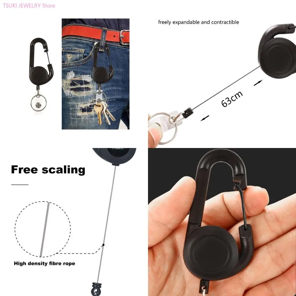 62KE Resilient Holder Flexible ABS Plastic Lightweight And Portable High Keychain For Multiple Usage Scenarios